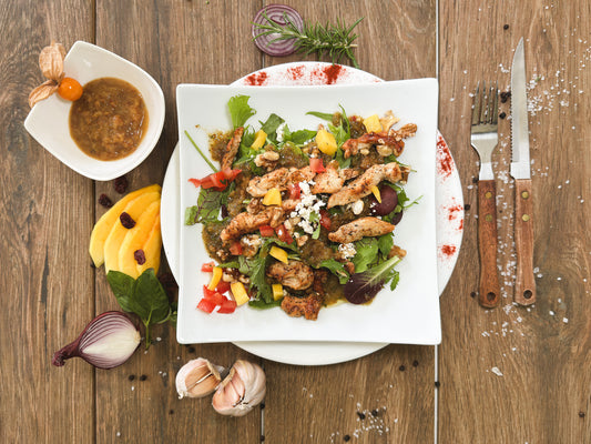 Feige Rum Chutney Hähnchen-Salat