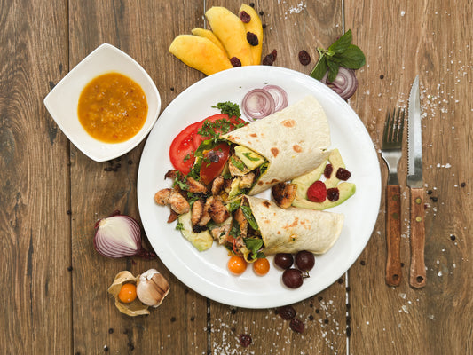 Mango-Kokos Chutney Hühnchen Wrap